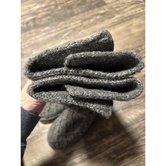 UGG Charcoal Gray Cardy Lattice knit Sweater Boots Women cuffable 6 Wool - Picture 3 of 9